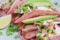 Steak Tacos Feast with Cilantro Lime Rice and Corn Tortillas