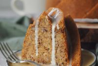 Golden Brown Butter Cake with Creamy Irish Whiskey Sauce