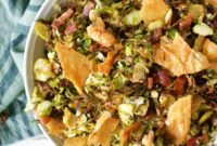 Crispy Brussels Sprouts with Smoky Bacon and Chicken Cracklings
