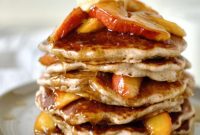 Golden Peach Pancakes