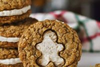 Festive Gingerbread Oatmeal Cream Pies