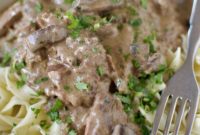 Quick Creamy Beef Stroganoff