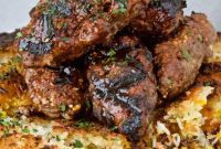 Crispy Tahdig Rice with Beef Kefta Meatballs