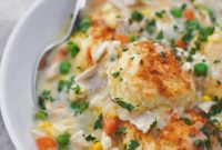 Golden Chicken and Fluffy Biscuits