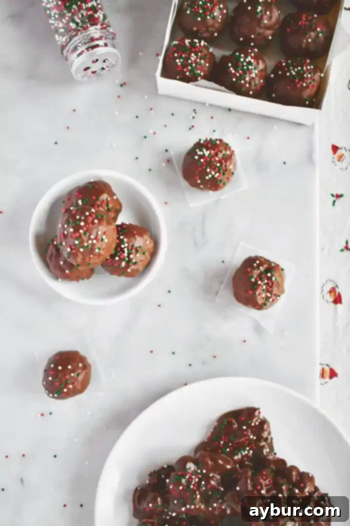 Peanut Butter Balls and Peanut Clusters ready for gifting