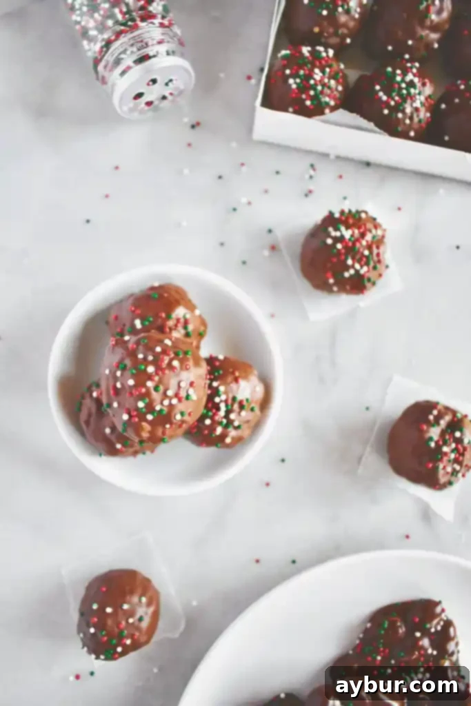 Peanut Butter Balls and Peanut Clusters artfully arranged on a platter