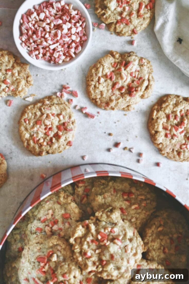 Peppermint cookies arranged beautifully for a festive display.