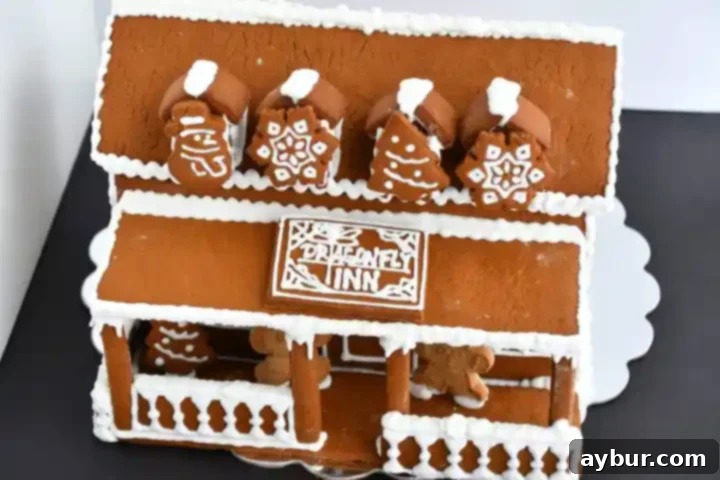 Intricate 2018 Dragonfly Inn Gingerbread House Design by KendellKreations