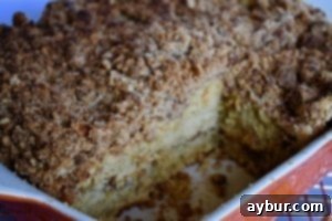 Another view of the reviewed Magnolia Table bonus coffee cake, ready for tasting