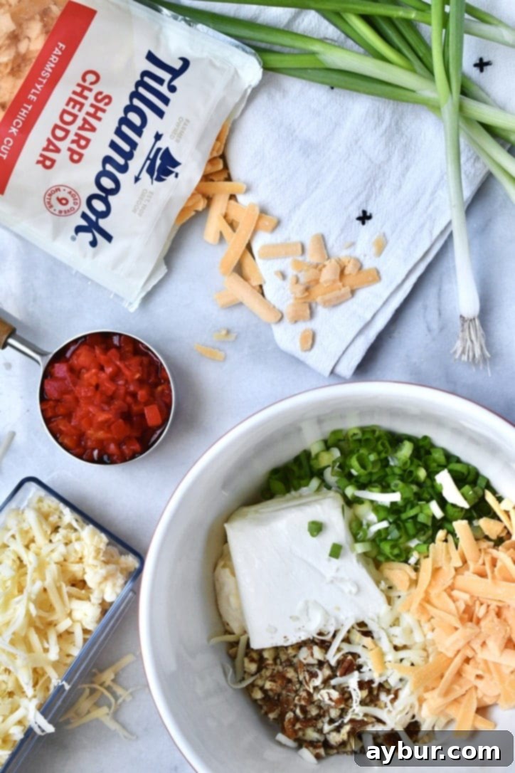 Creamy homemade Pimento Cheese, made with quality ingredients and a Velveeta substitute.