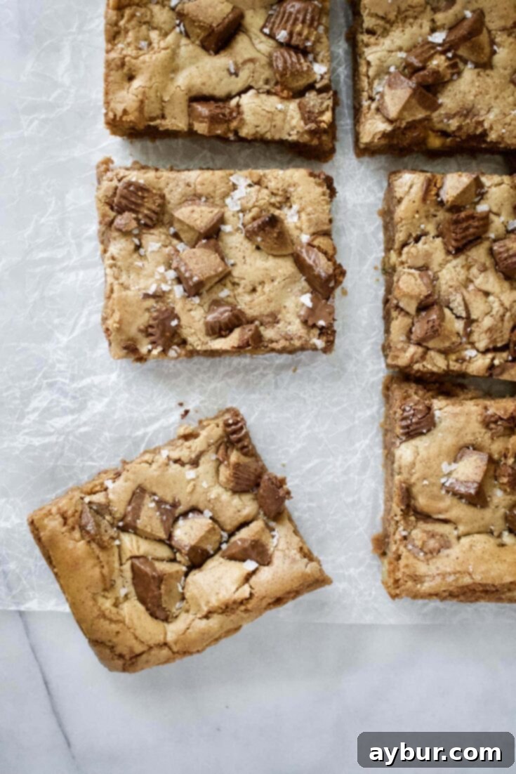 Peanut Butter Blondie with Reese's Cups