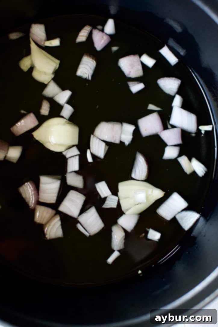 Making Restaurant-Style Alfredo at home, step 1.