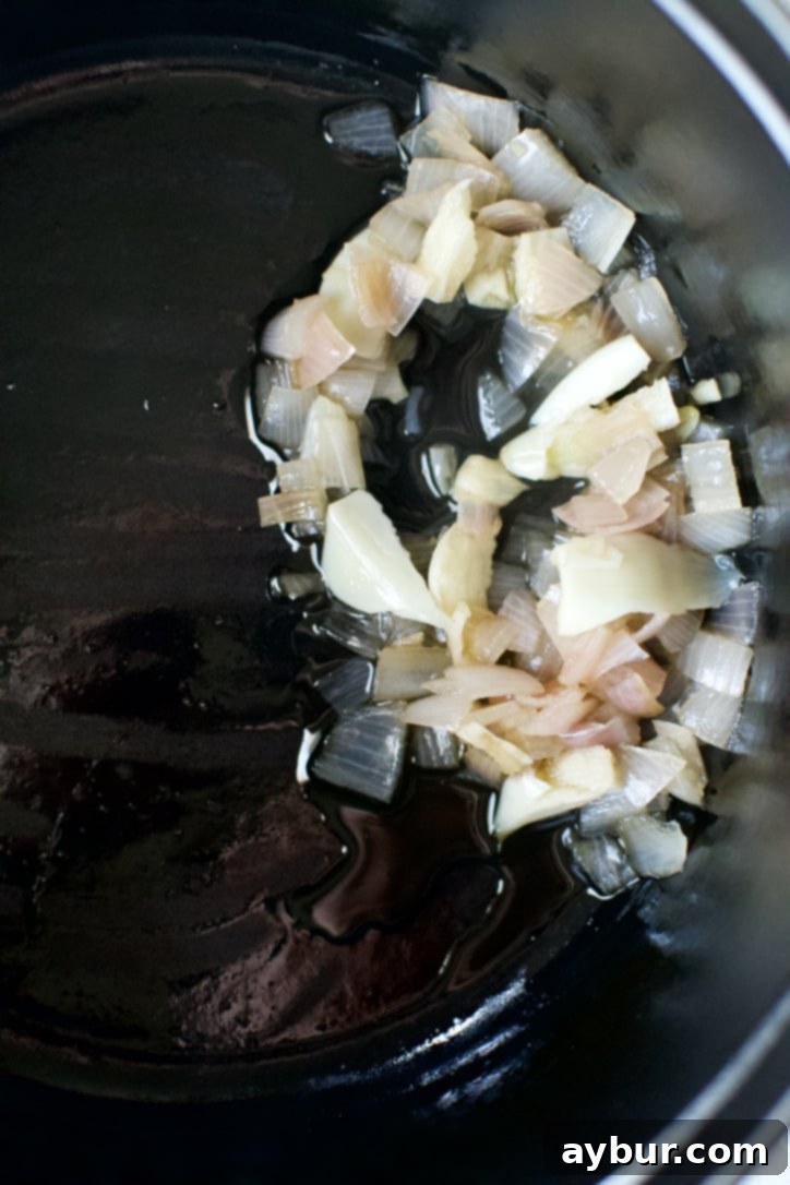 Making Restaurant-Style Alfredo at home, step 2.