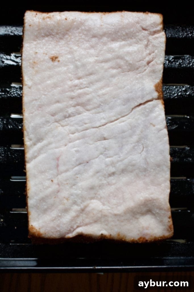 Crackling Pork Belly 3 pork belly before cooking
