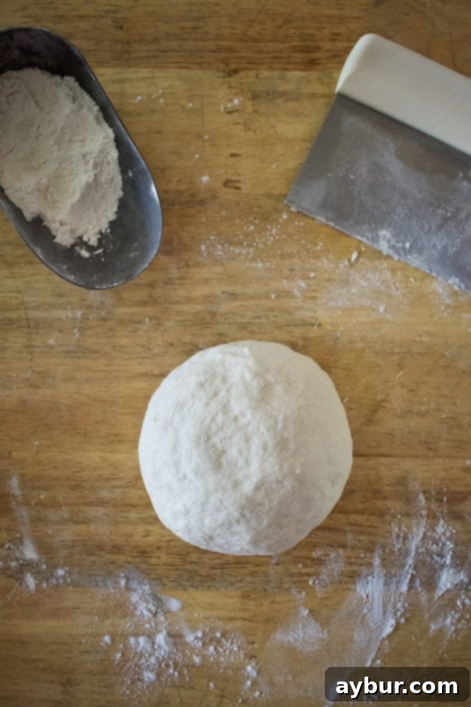 Rustic Irish Soda Bread 5 Soda bread dough being gently kneaded by hand