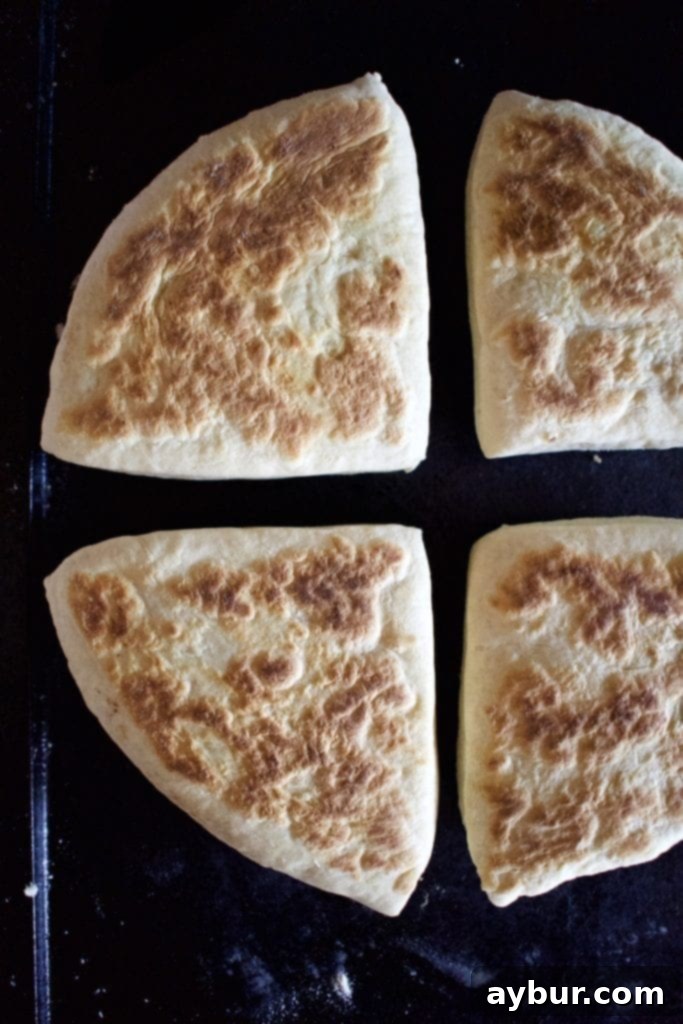 Rustic Irish Soda Bread 7 Farls of soda bread beginning to cook on a hot griddle