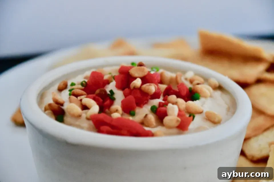 Freshly made Joanna Gaines White Bean Hummus in a bowl