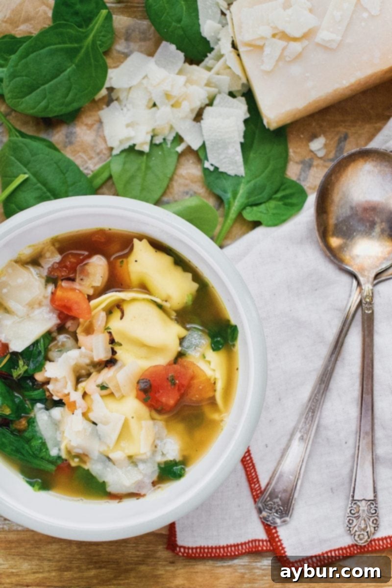 Quick, Easy, Cheesy Spinach Tortellini Soup 2 Joanna Gaines Spinach Tortellini Soup