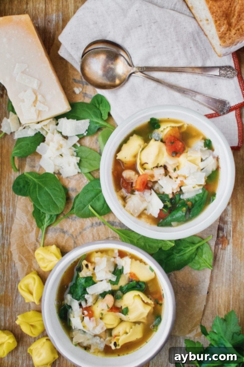 Quick, Easy, Cheesy Spinach Tortellini Soup 3 Joanna Gaines Spinach Tortellini Soup