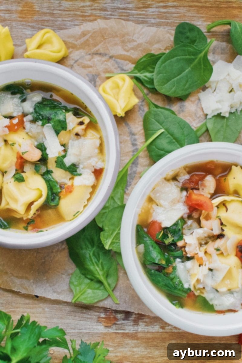 Quick, Easy, Cheesy Spinach Tortellini Soup 5 Joanna Gaines Spinach Tortellini Soup