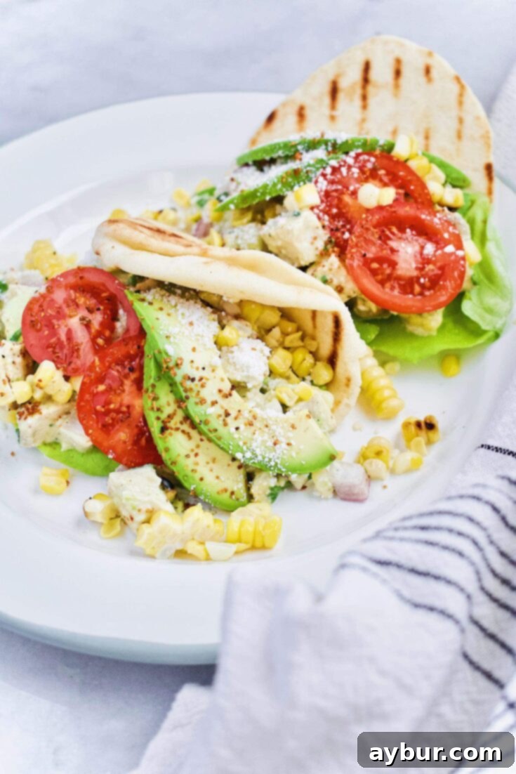 Mexican Street Corn Chicken Salad recipe card image
