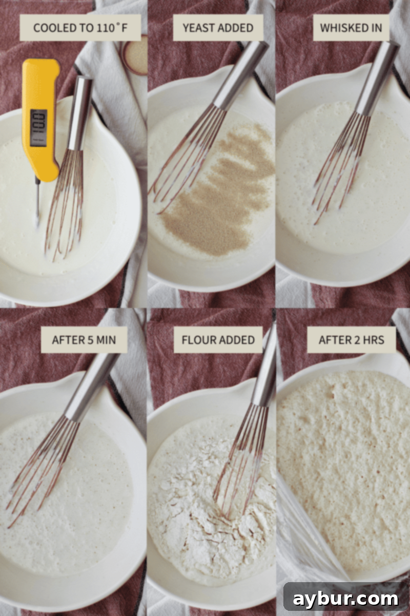 Preparation of the sponge starter for the Pumpkin Spice Sticky Buns dough