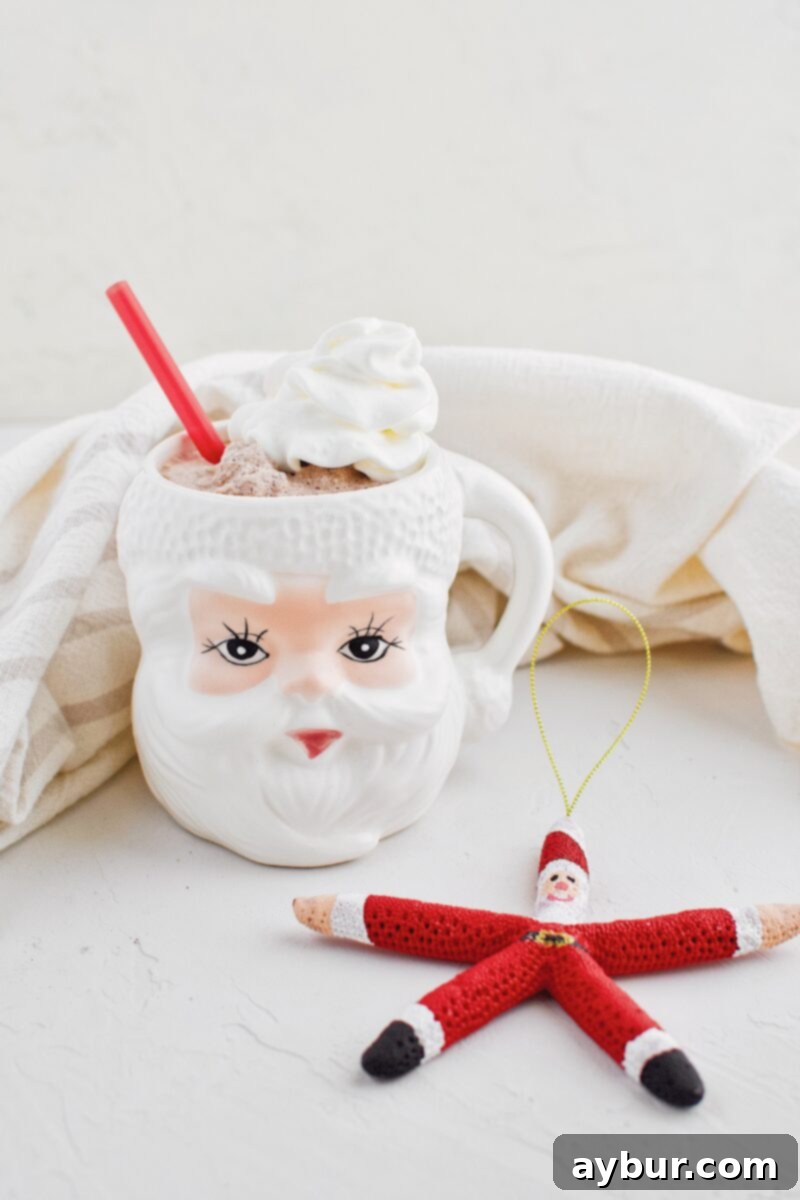 Christmas in July Frozen Hot Chocolate - A refreshing summer treat