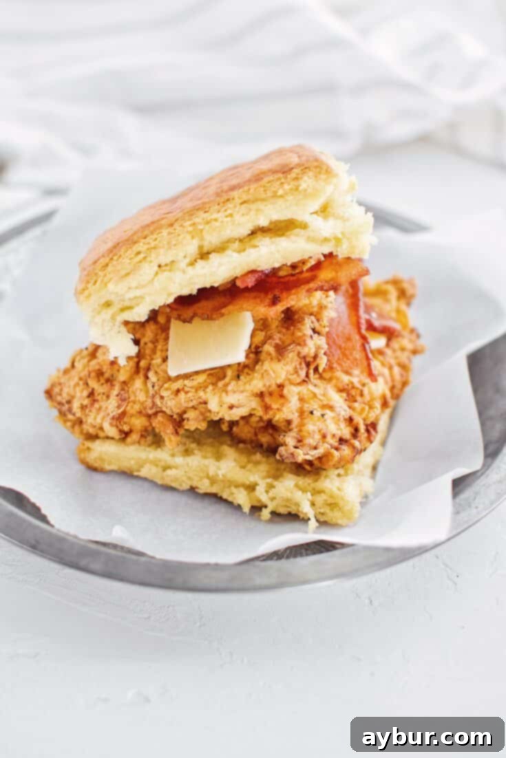 Fried Chicken Biscuit 7 Crispy Fried Chicken Biscuit with Honey Butter