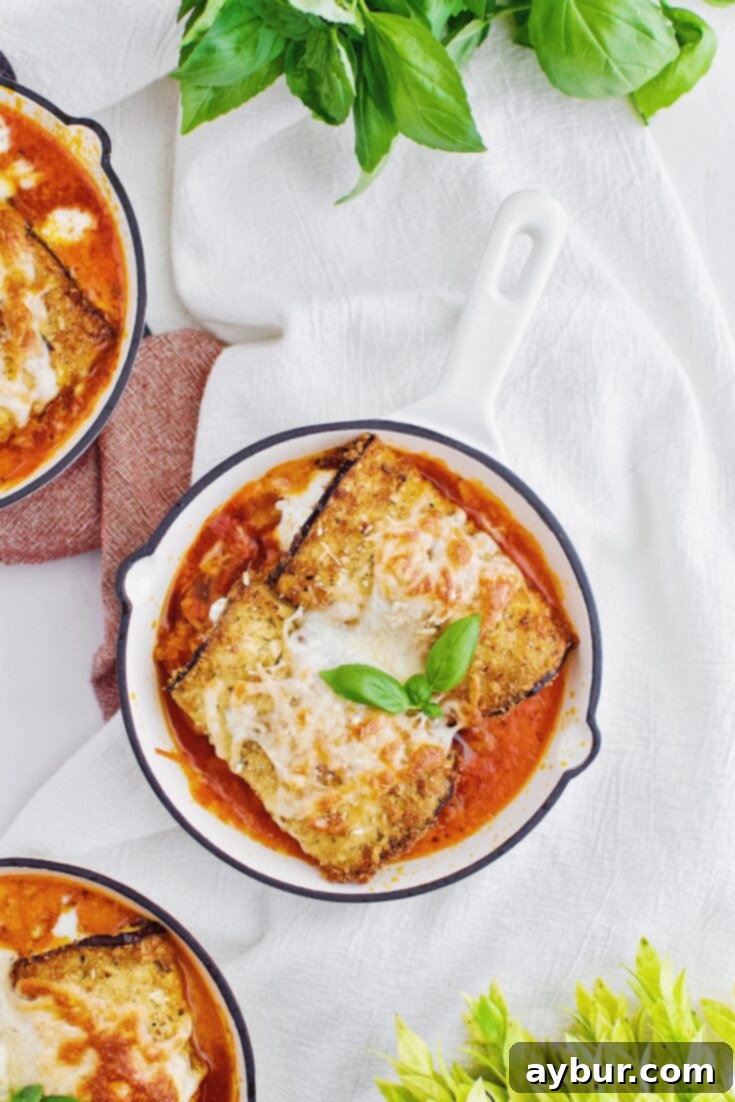 Eggplant Parmesan Rollatini ready to be served