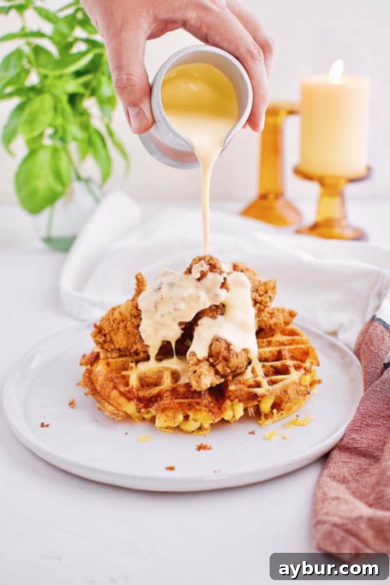 Chicken & Mac n' Cheese Waffle
