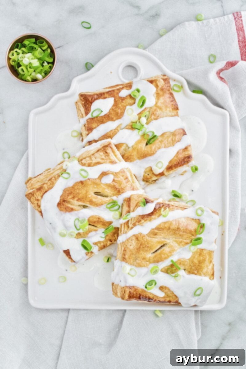 Joanna Gaines Chicken Puff Pastries Served with Creamy Gravy