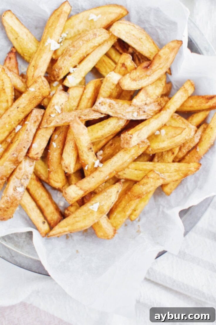 Homemade Fries Made Easy 9 Yukon gold potatoes and cut into fries and deep fried twice, served with a side of truffle ketchup