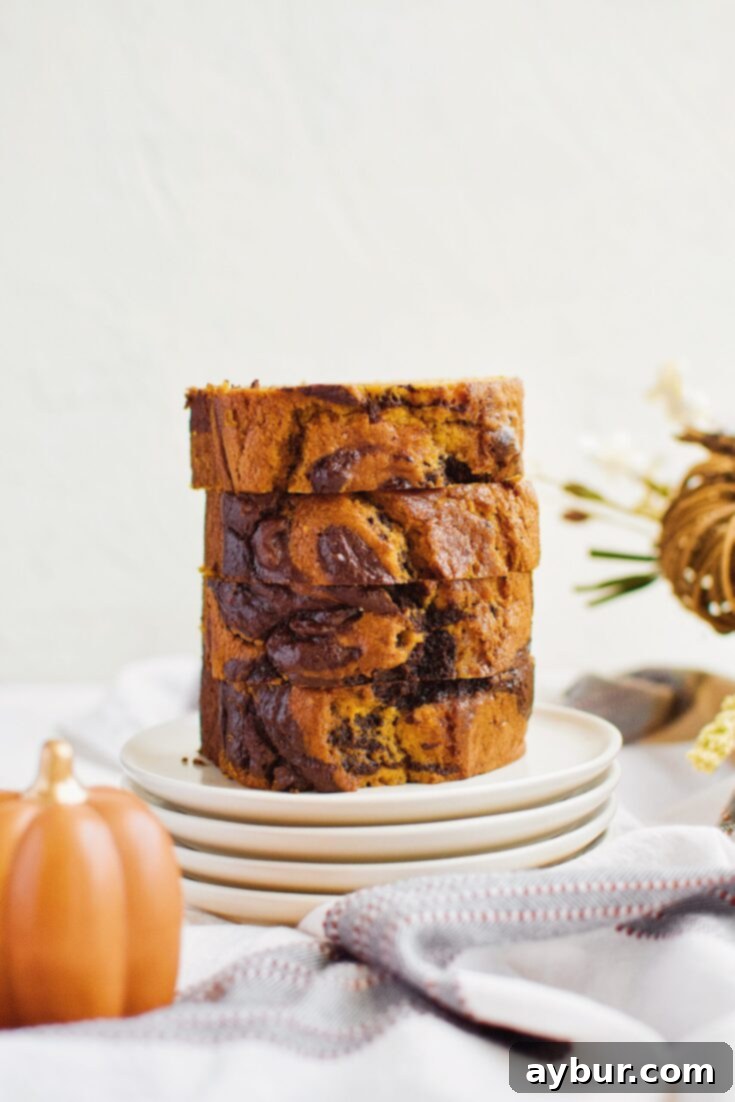 Chocolate Pumpkin Swirl Bread