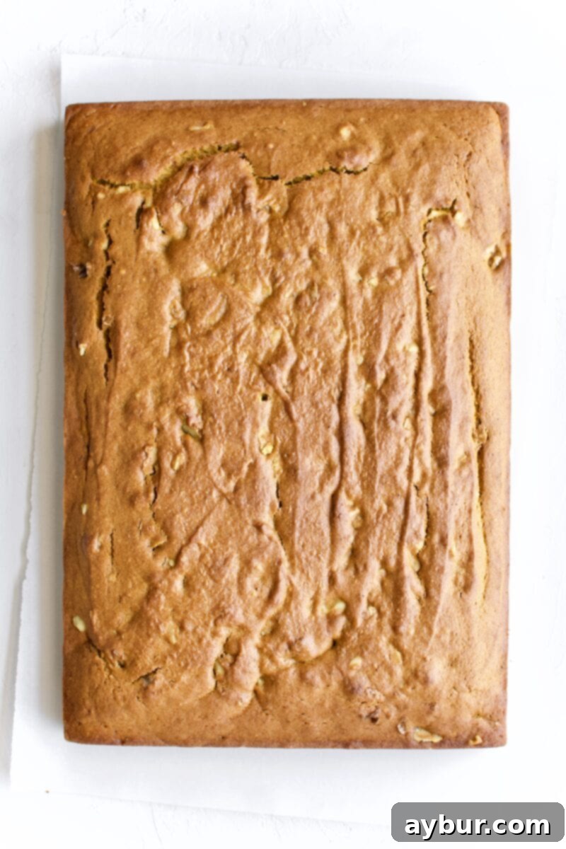 Spiced Pumpkin Walnut Cake with Creamy Cream Cheese Frosting 6 A perfectly baked pumpkin cake, removed from its pan and cooling completely on a wire rack