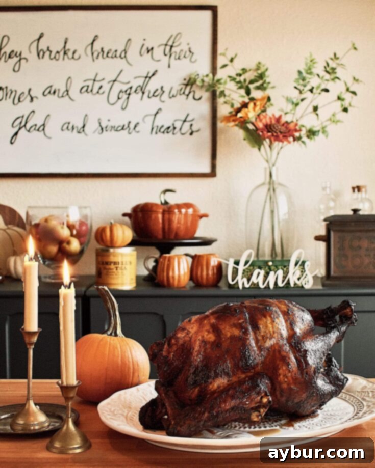 A roasted Soy Maple Turkey with golden crispy skin and a rich glaze.