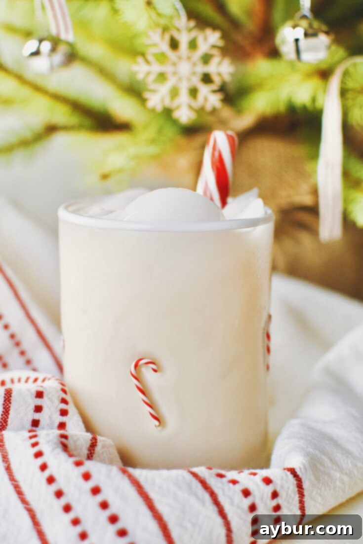 Peppermint Chai Eggnog Cocktail for the holidays