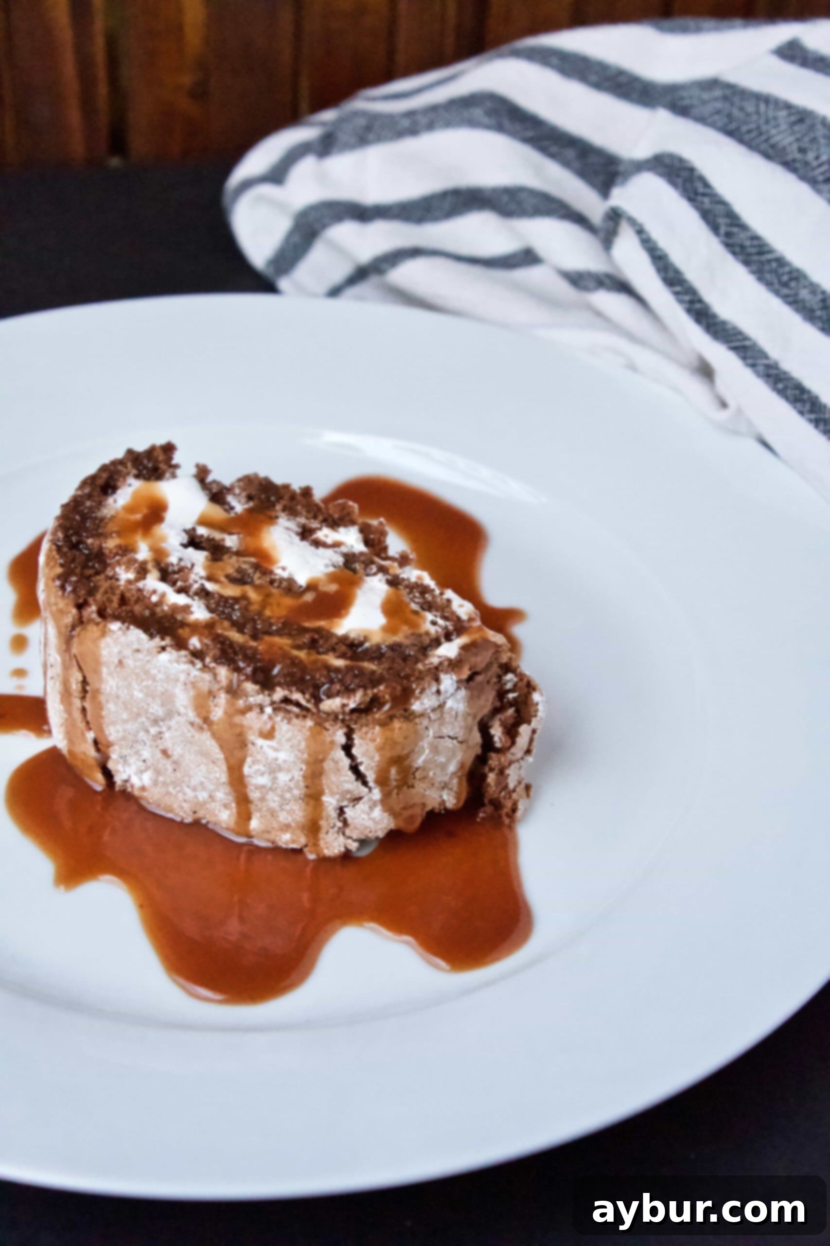 Bevie's Chocolate Roll with Hot Fudge Sauce