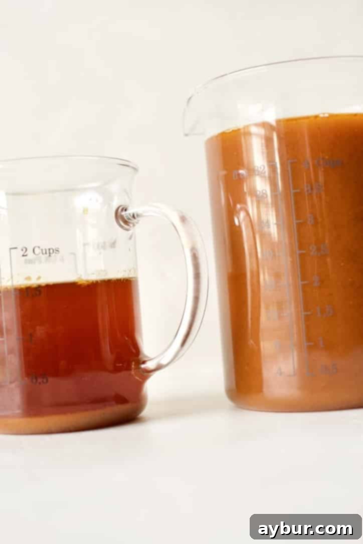 The fat separated from the sauce for this Red Wine Braised Short Ribs recipe.