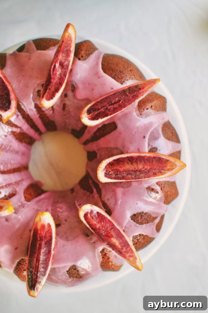 Yogurt Cake with Blood Orange Glaze