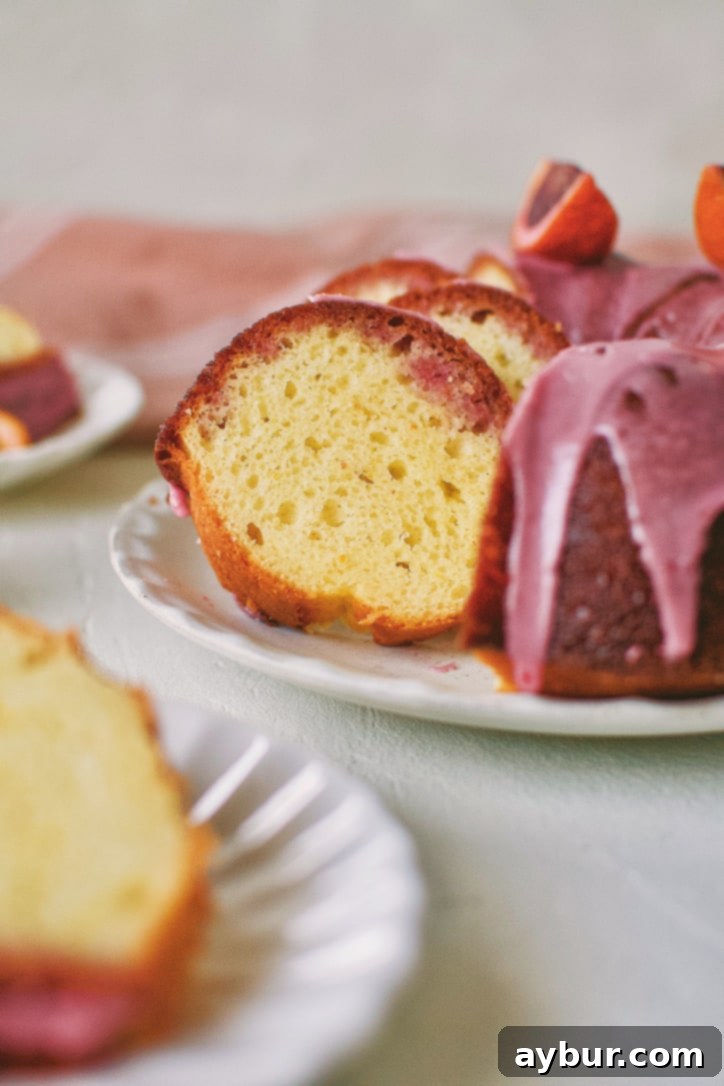 Yogurt Cake with Blood Orange Glaze