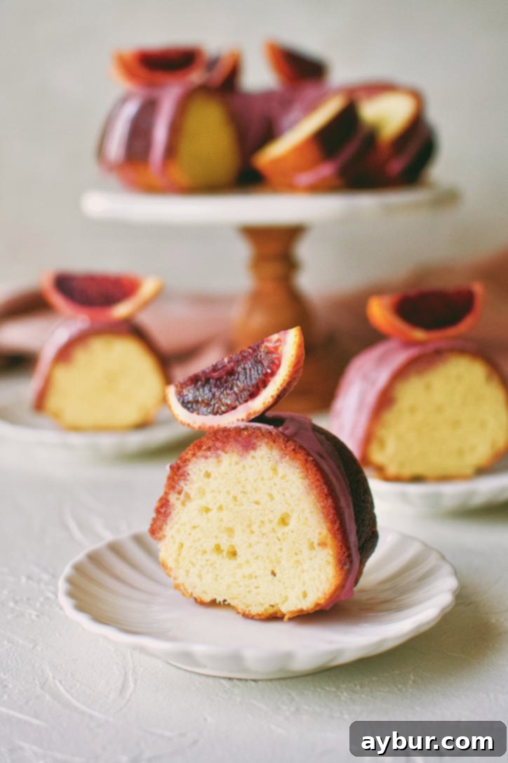 Yogurt Cake with Blood Orange Glaze