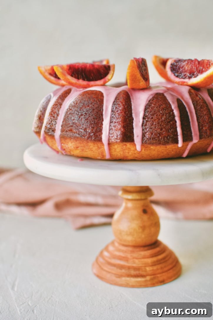 Yogurt Cake with Blood Orange Glaze