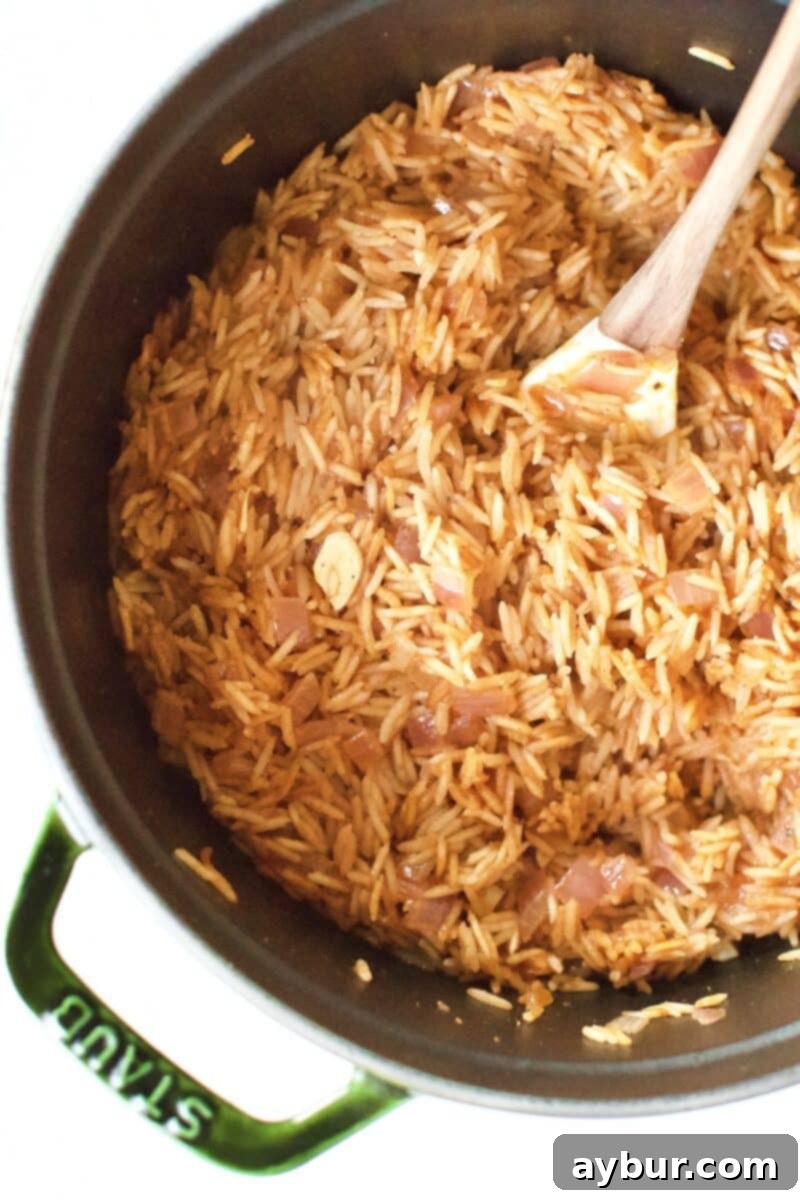 Finished Weta Rice after cooking and fluffing.