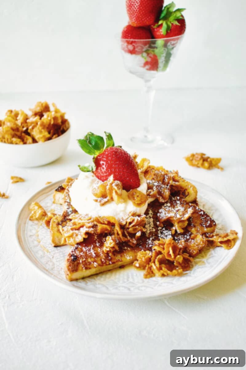 French Toast Crunch: Not Worth the Hassle 6 Plated French Toast Crunch with various garnishes, presented as a dish from Joanna Gaines Magnolia Table Cookbook Volume 2, reviewed by KendellKreations