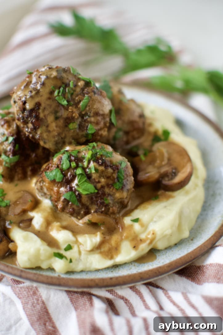Homemade Swedish Meatballs with creamy gravy