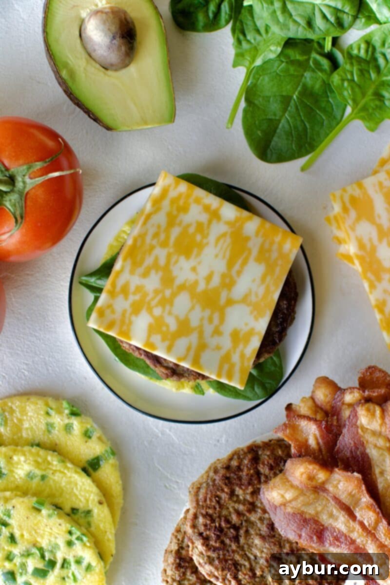 Wholesome Breakfast Sandwich 14 Adding sliced tomatoes to the healthy eggwich.