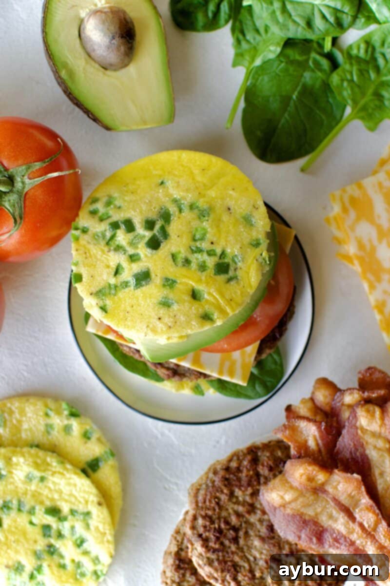 Wholesome Breakfast Sandwich 17 A close-up of a finished, ready-to-eat healthy breakfast eggwich.