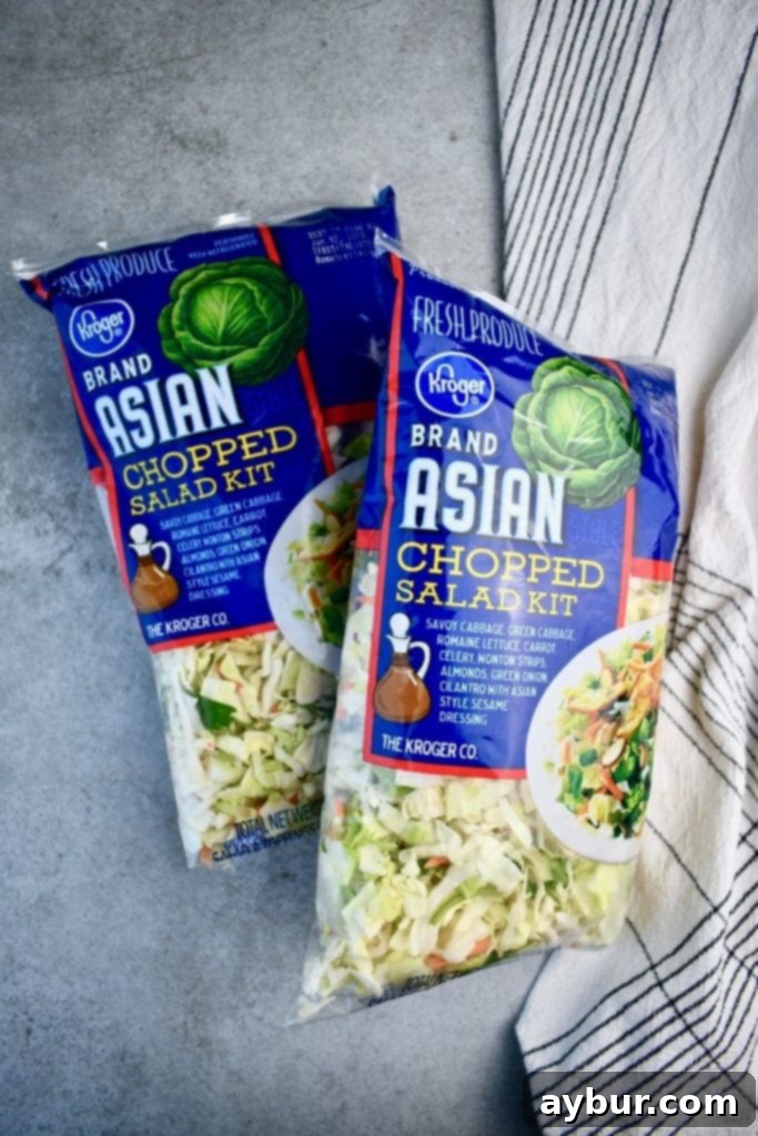 Egg Roll in a Bowl 3 Crack Slaw base mix with fresh ingredients