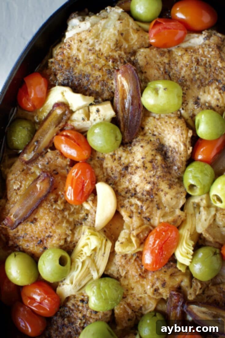 Mediterranean Herb Roasted Chicken 9 Chicken Provencal after cooking, ready to eat.