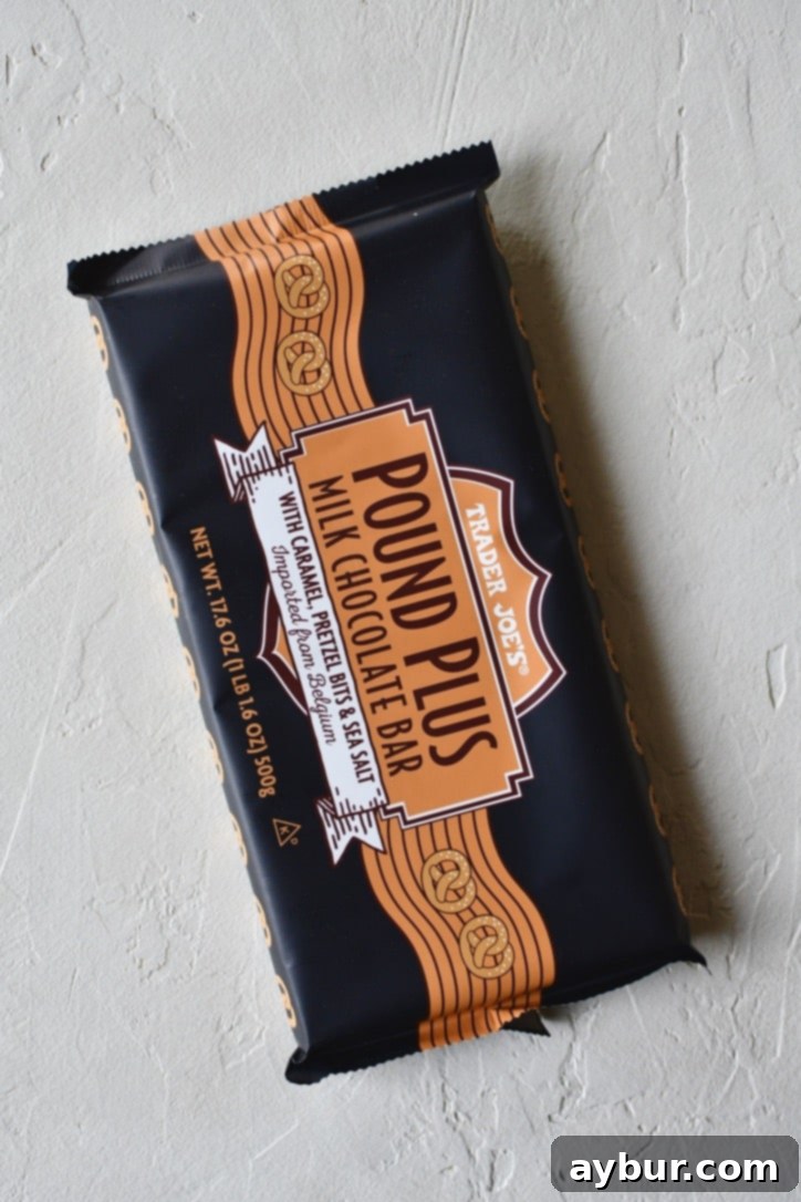 A premium chocolate bar, featuring nuts, used for making kitchen sink cookies.